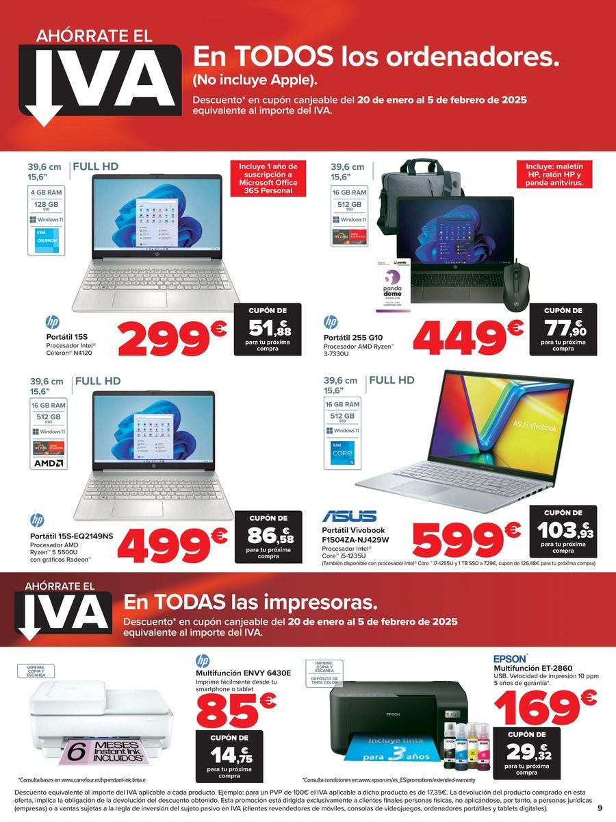 Ofertas de Carrefour España de 10 a 19 enero 2025 Ofertas SIN IVA