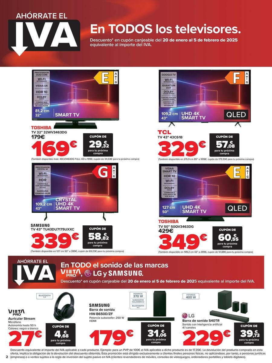 Ofertas de Carrefour España de 10 a 19 enero 2025 Ofertas SIN IVA