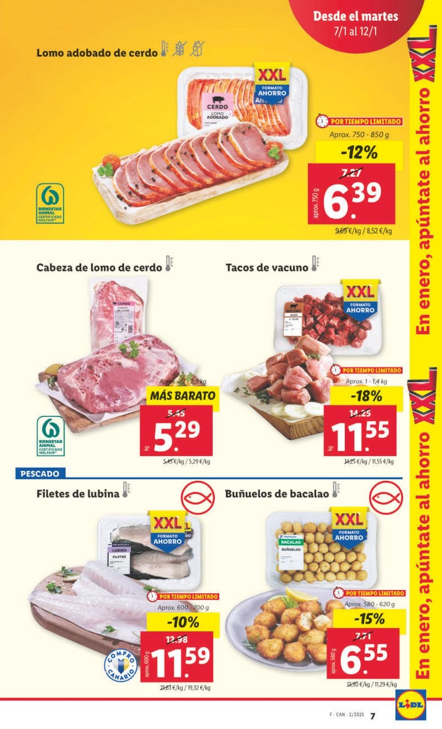 Ofertas de Lidl España de 7 a 12 enero 2025 Ofertas XXL