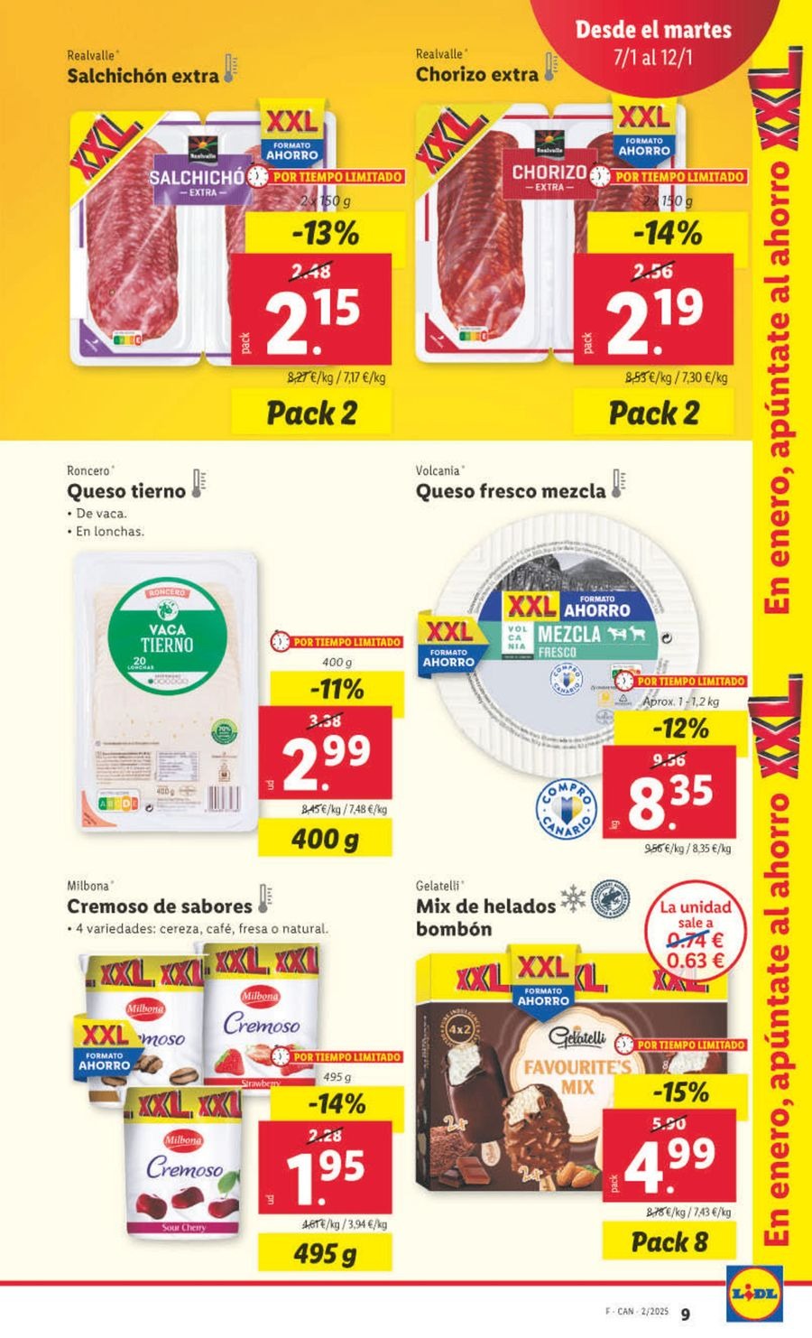 Ofertas de Lidl España de 7 a 12 enero 2025 Ofertas XXL