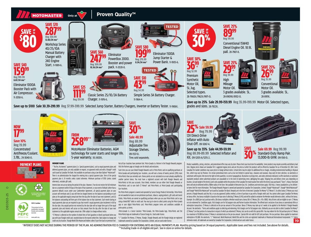 Offres Canadian Tire Canada de 10 à 16 janvier 2025 Offres exclusives