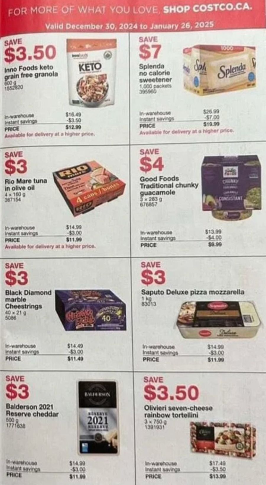 Costco Canada Offers from 30 December to 26 January 2025 More Than $2,000 in Savings