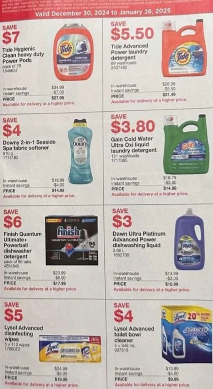 Costco Canada Offers from 30 December to 26 January 2025 More Than $2,000 in Savings