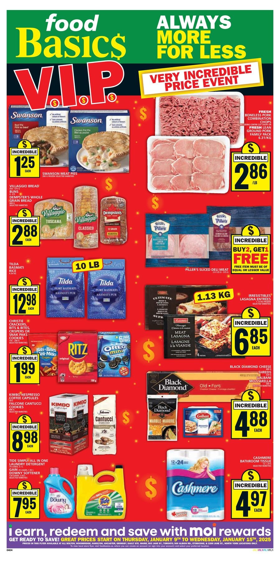 Offres Food Basics Canada de 9 à 15 janvier 2025 Offres VIP