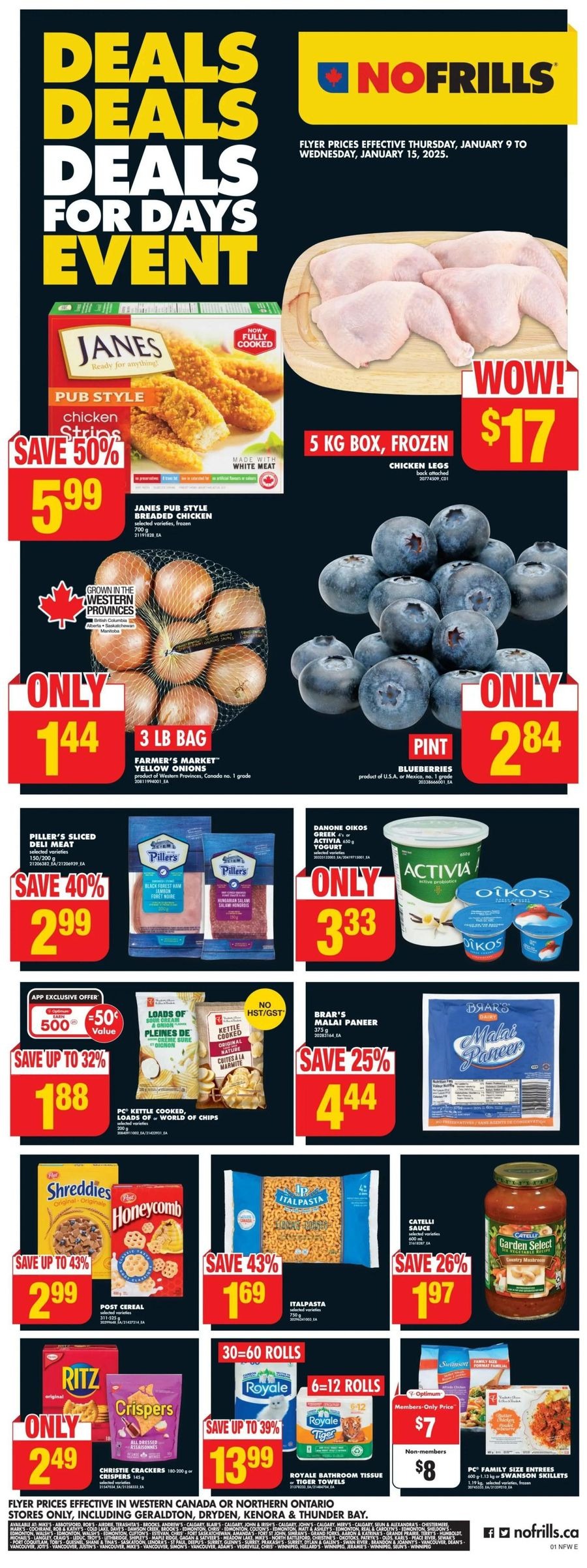 Offres No Frills Canada de 9 à 15 janvier 2025 Réductions et promotions