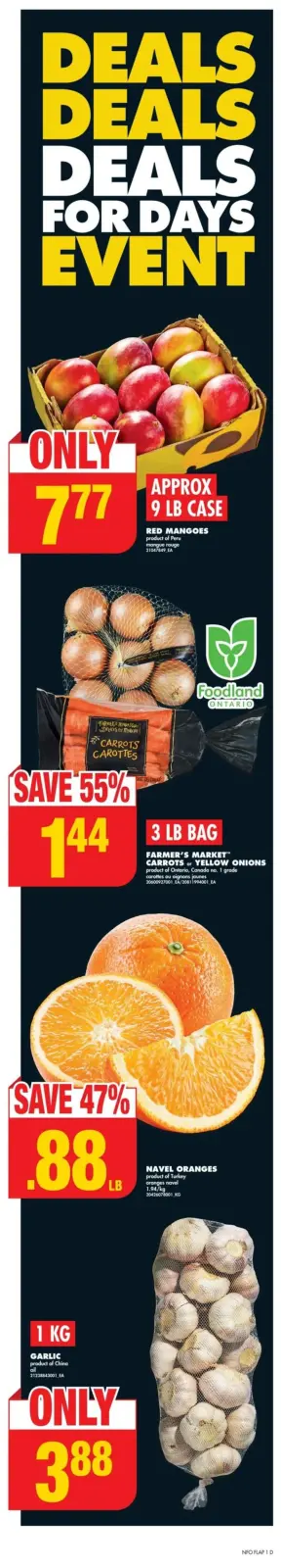 No Frills Canada Offers from 9 to 15 January 2025 DEALS FOR DAYS EVENT - Page 1