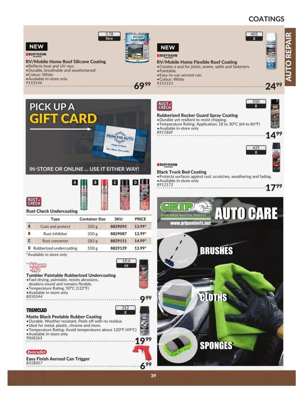 Princess Auto Canada Offers from 23 to 22 April 2025 Auto Repair Catalogue - Page 39