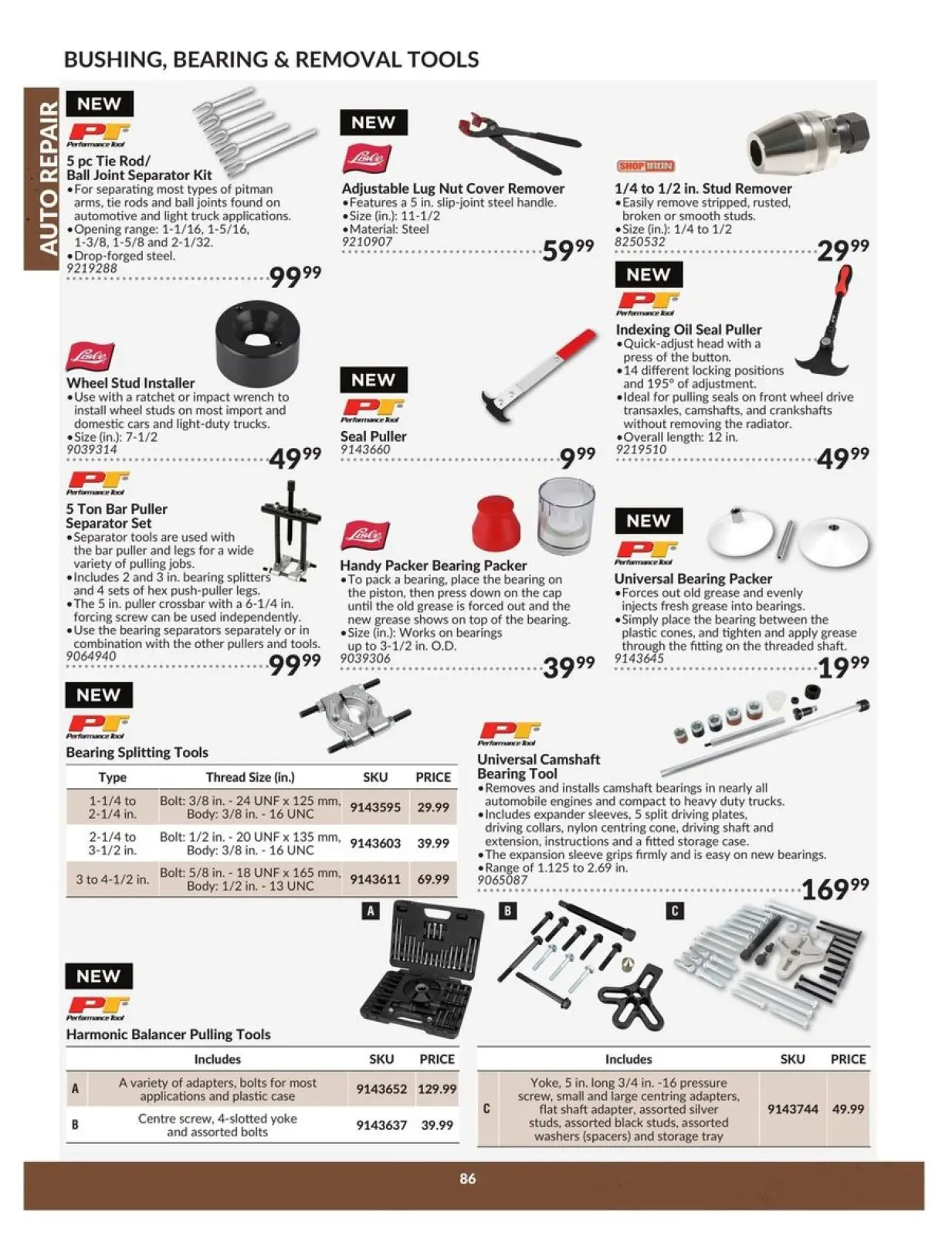 Page 86 in Auto Repair Catalogue at Princess Auto Canada