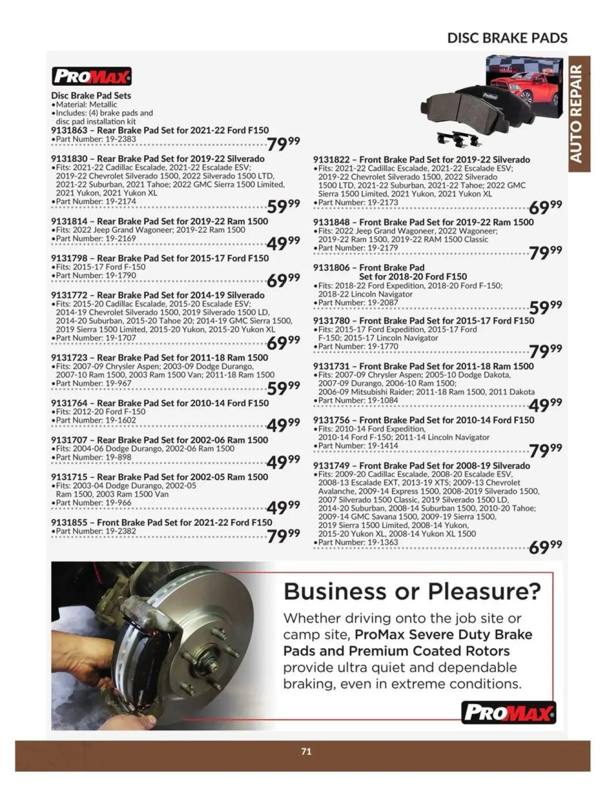 Page 71 in Auto Repair Catalogue at Princess Auto Canada