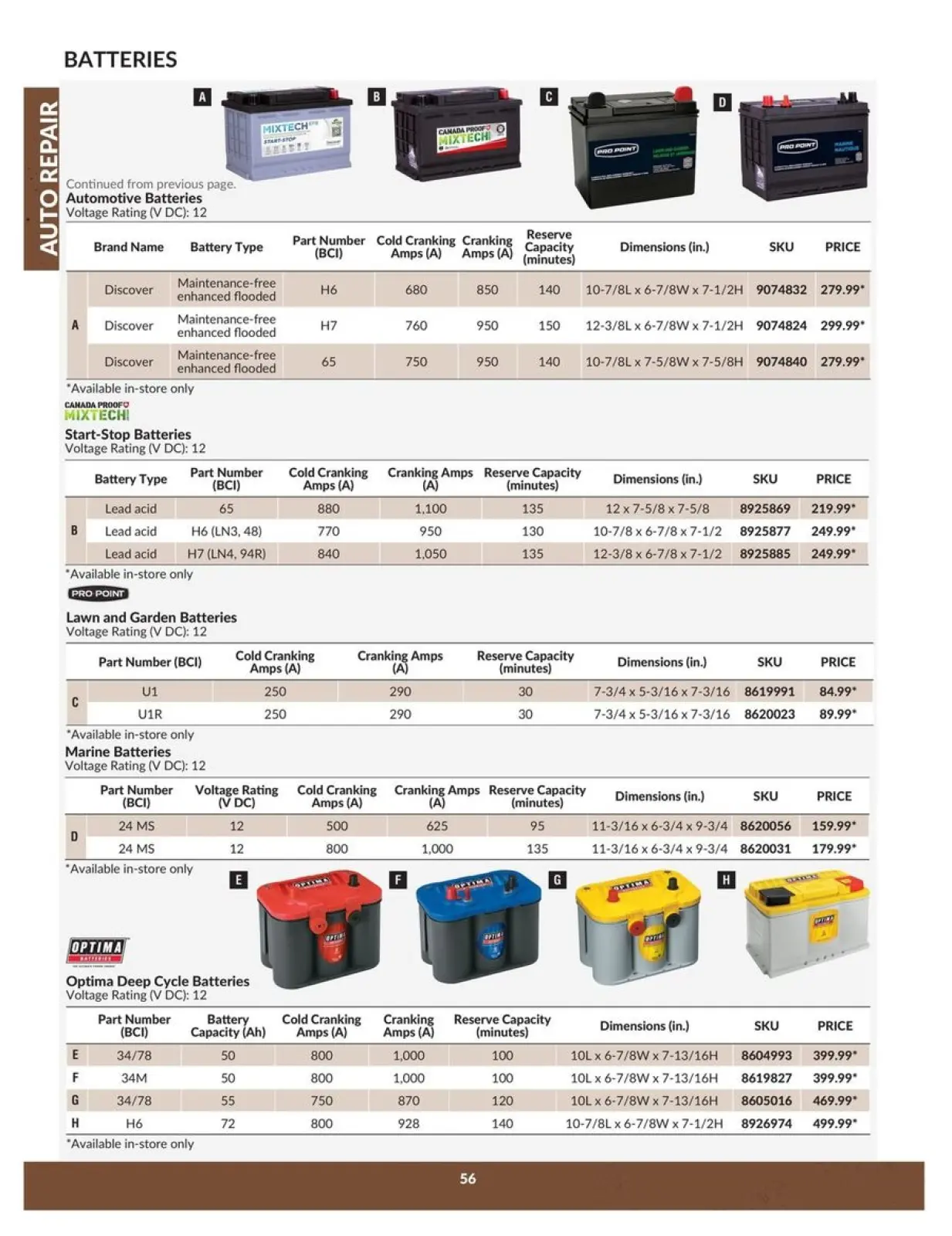 Page 56 in Auto Repair Catalogue at Princess Auto Canada