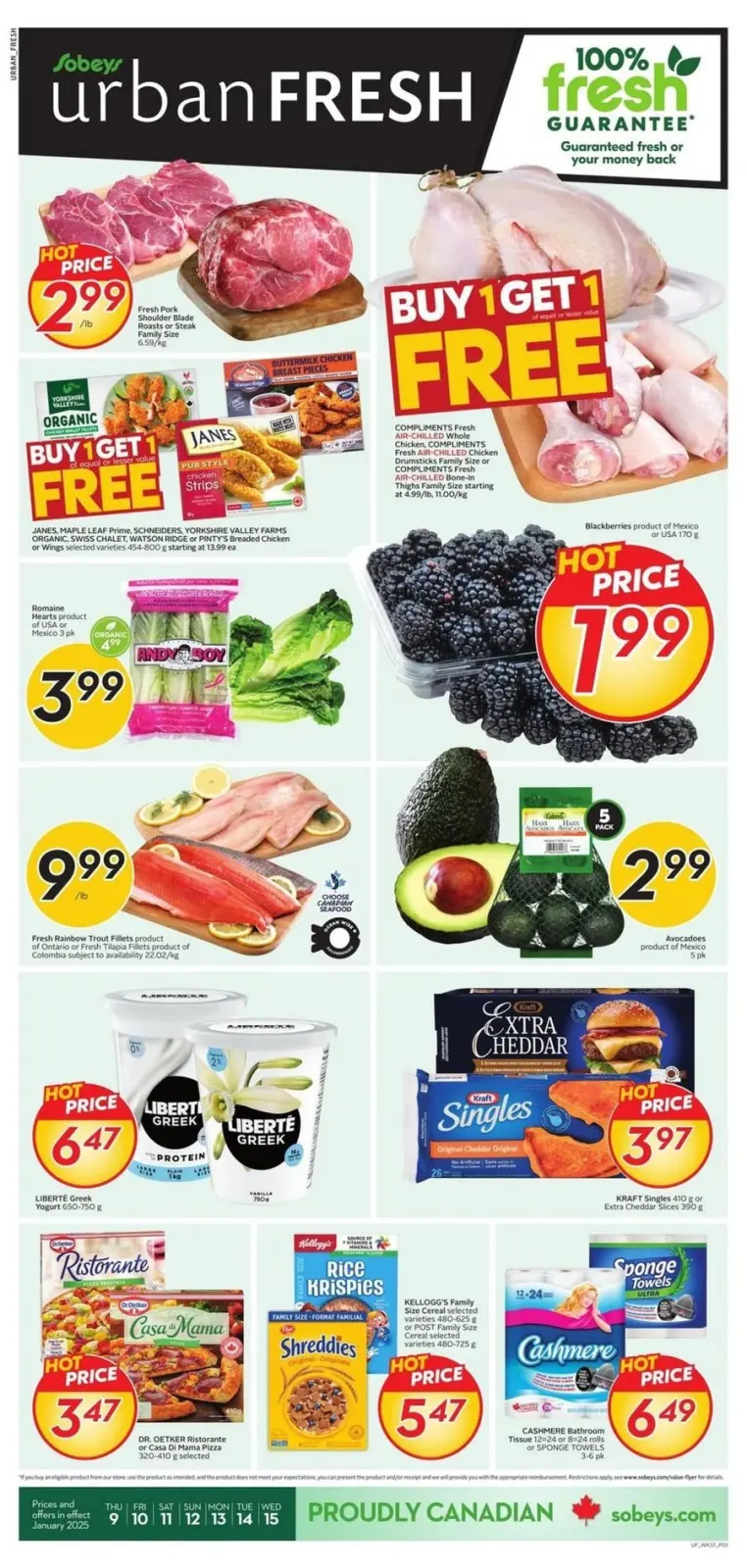 Sobeys Canada Offers from 9 to 15 January 2025 Special Offers - Page 1