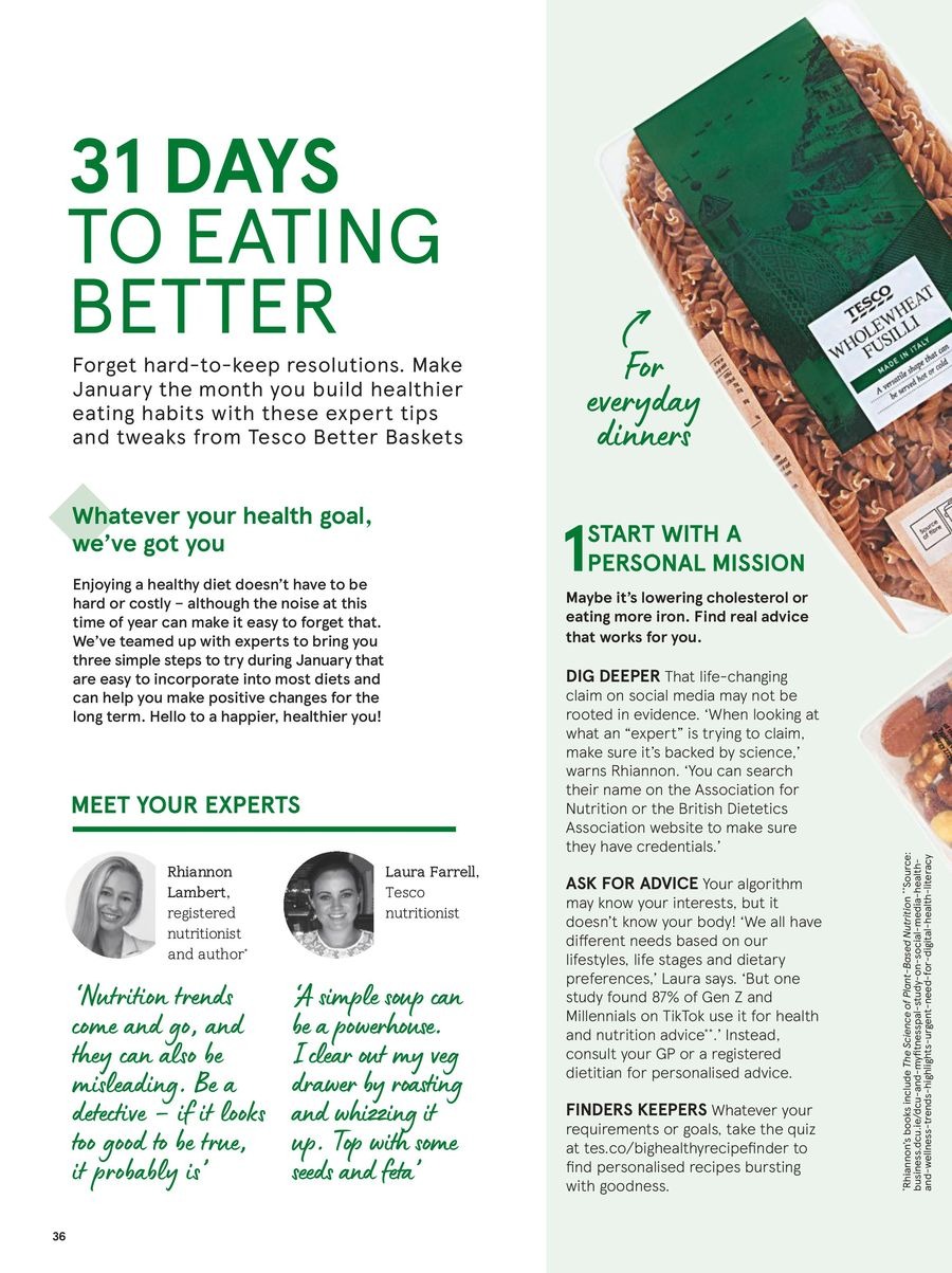 عروض تيسكو بريطانيا من 8 حتى 31 يناير 2025 المجلة الشهرية للعروض - تيسكو - المملكة المتحدة - 8 يناير 2025 – 31 يناير 2025 - صفحة 36