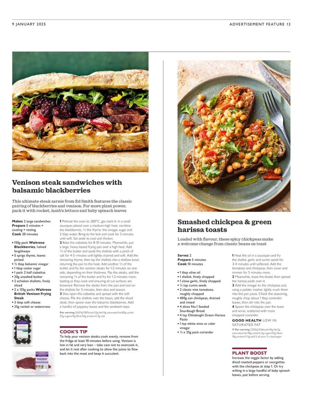 Página 13 en Revista mensual de ofertas en Supermercado Waitrose Reino Unido