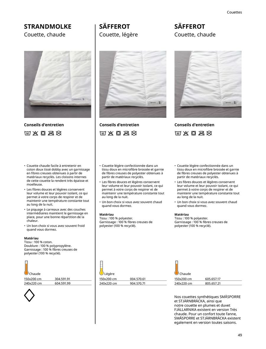 Offres IKEA France de 6 janvier à 31 décembre 2025 Matelas, sommiers, couettes, oreillers, alèses et protèges-oreillers