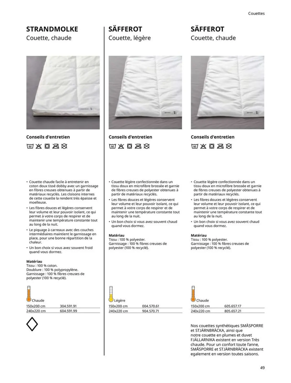 Página 49 en Colchones, somieres, edredones, almohadas, protectores de colchón y protectores de colchón en IKEA Francia