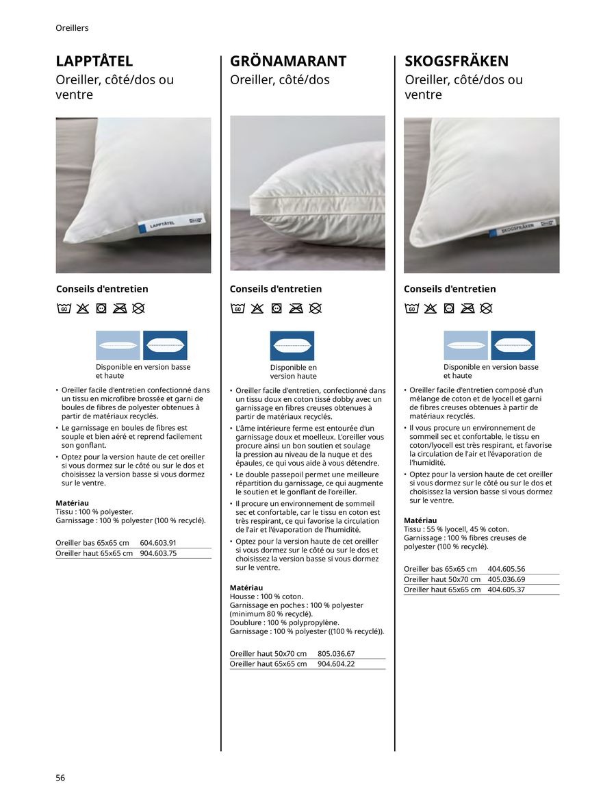 Offres IKEA France de 6 janvier à 31 décembre 2025 Matelas, sommiers, couettes, oreillers, alèses et protèges-oreillers