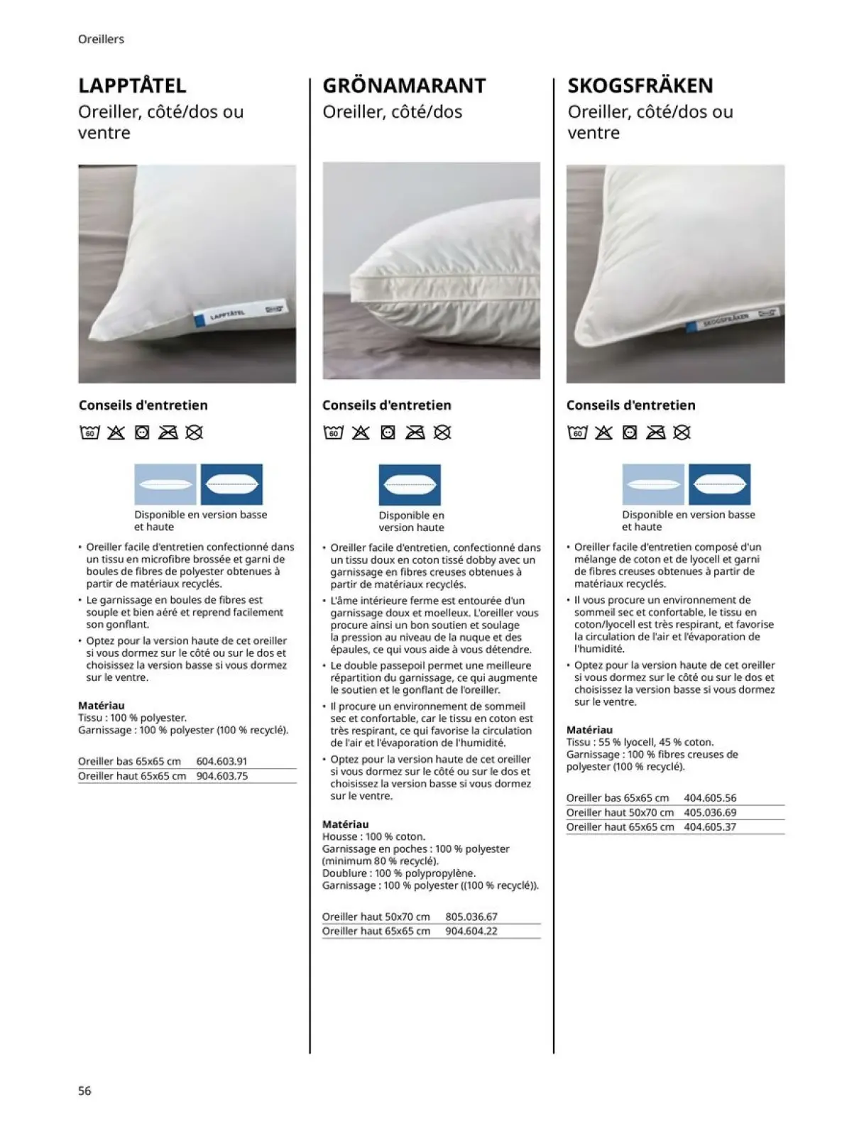 Página 56 en Colchones, somieres, edredones, almohadas, protectores de colchón y protectores de colchón en IKEA Francia