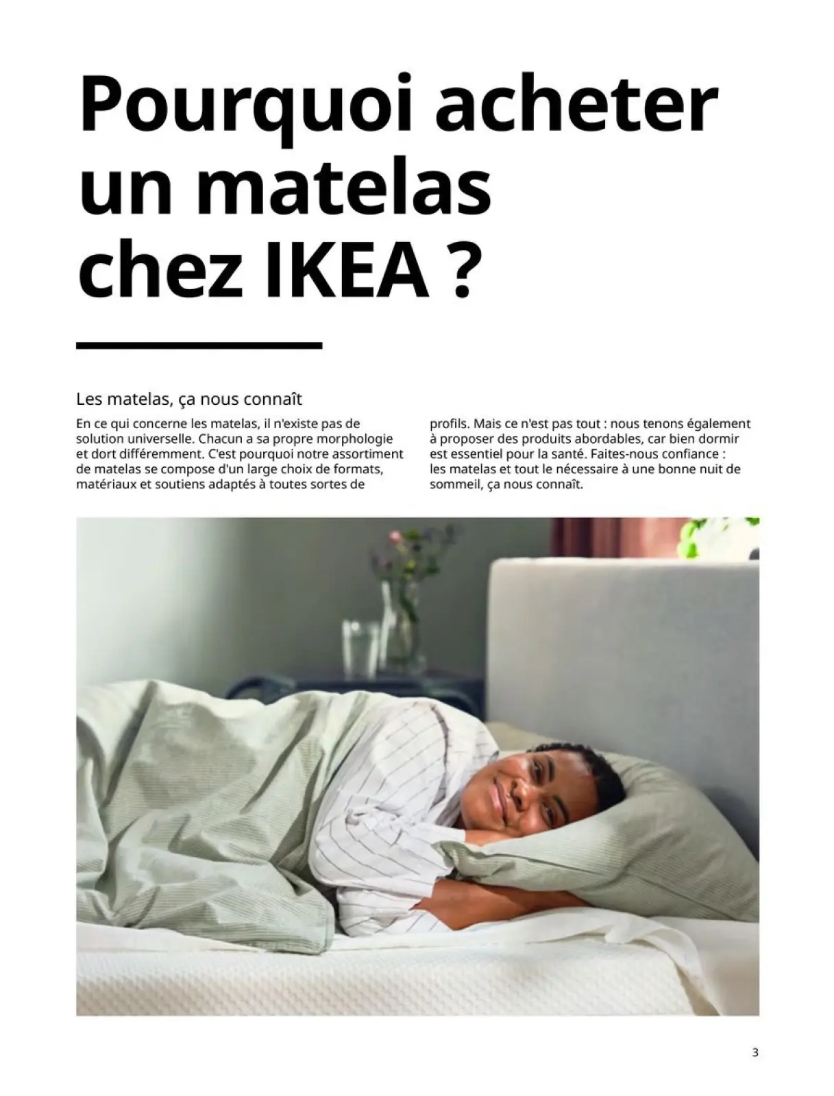 Página 3 en Colchones, somieres, edredones, almohadas, protectores de colchón y protectores de colchón en IKEA Francia