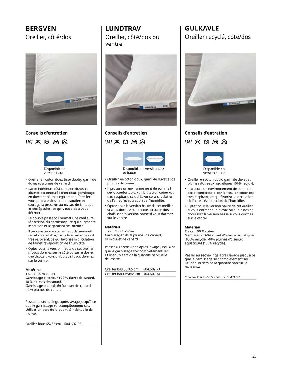 Offres IKEA France de 6 janvier à 31 décembre 2025 Matelas, sommiers, couettes, oreillers, alèses et protèges-oreillers