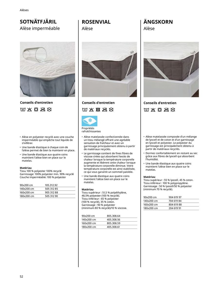 Offres IKEA France de 6 janvier à 31 décembre 2025 Matelas, sommiers, couettes, oreillers, alèses et protèges-oreillers