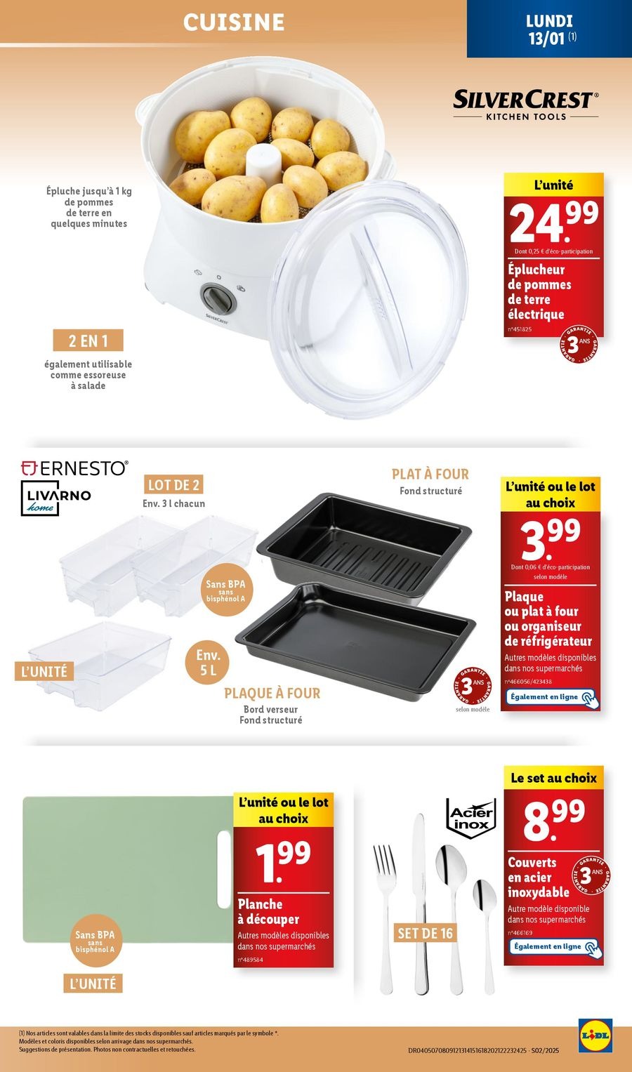 Offres Lidl France de 8 à 14 janvier 2025 Tarifs réduits