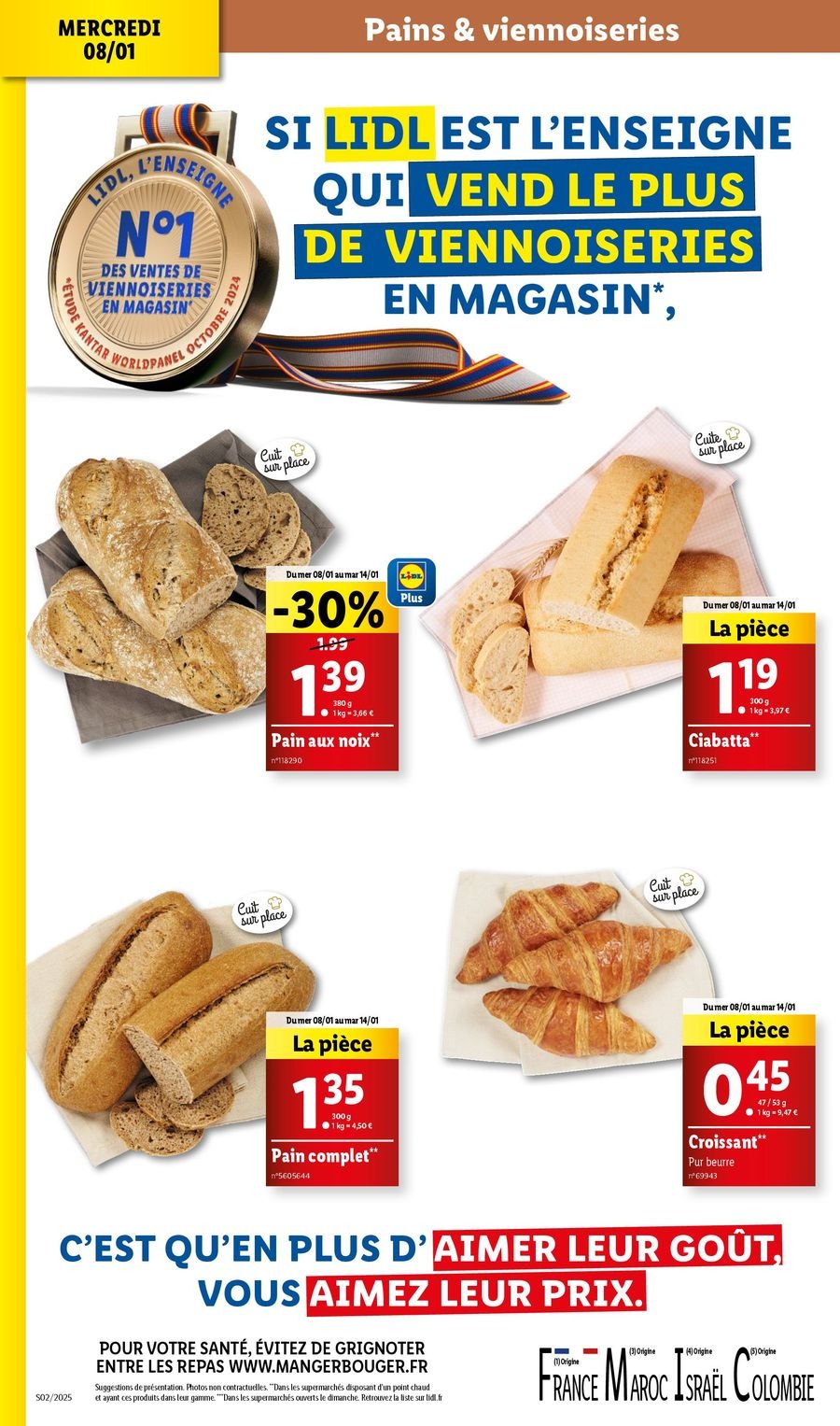 Offres Lidl France de 8 à 14 janvier 2025 Tarifs réduits