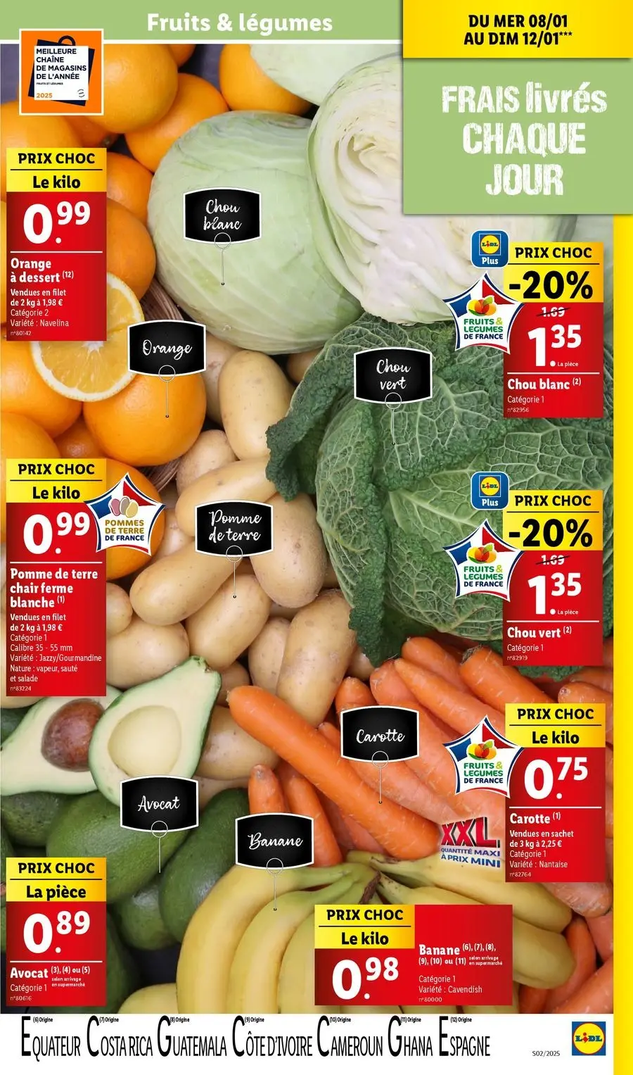 Offres Lidl France de 8 à 14 janvier 2025 Tarifs réduits