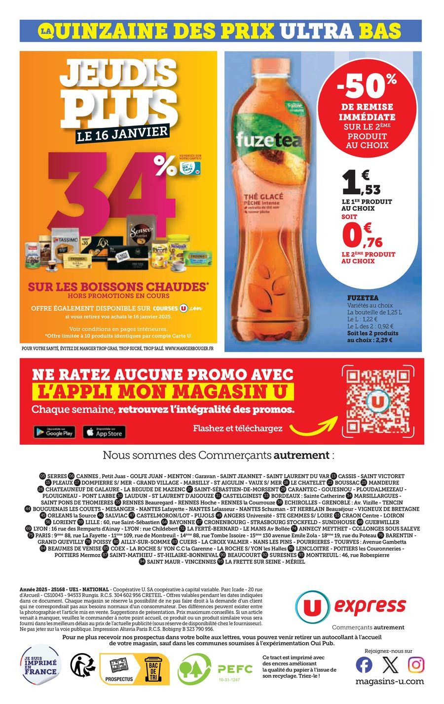 Offres U Express France de 7 à 19 janvier 2025 Temps fort bébé