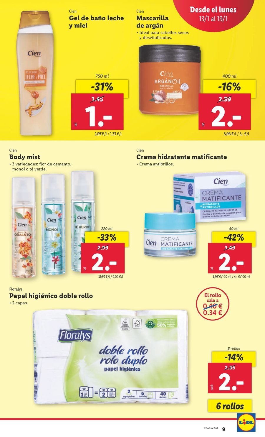 Ofertas de Lidl España de 13 a 19 enero 2025 ofertas semanales