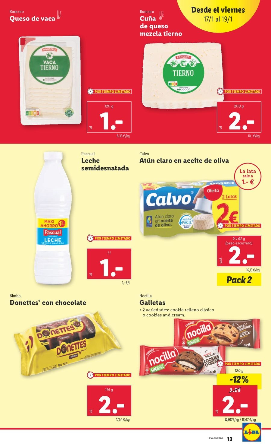 Ofertas de Lidl España de 13 a 19 enero 2025 ofertas semanales