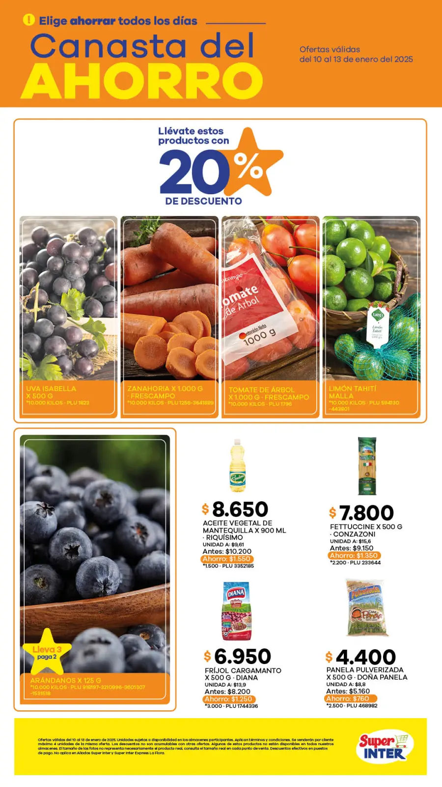 Page 1 dans Panier d'épargne chez Super Inter Colombie
