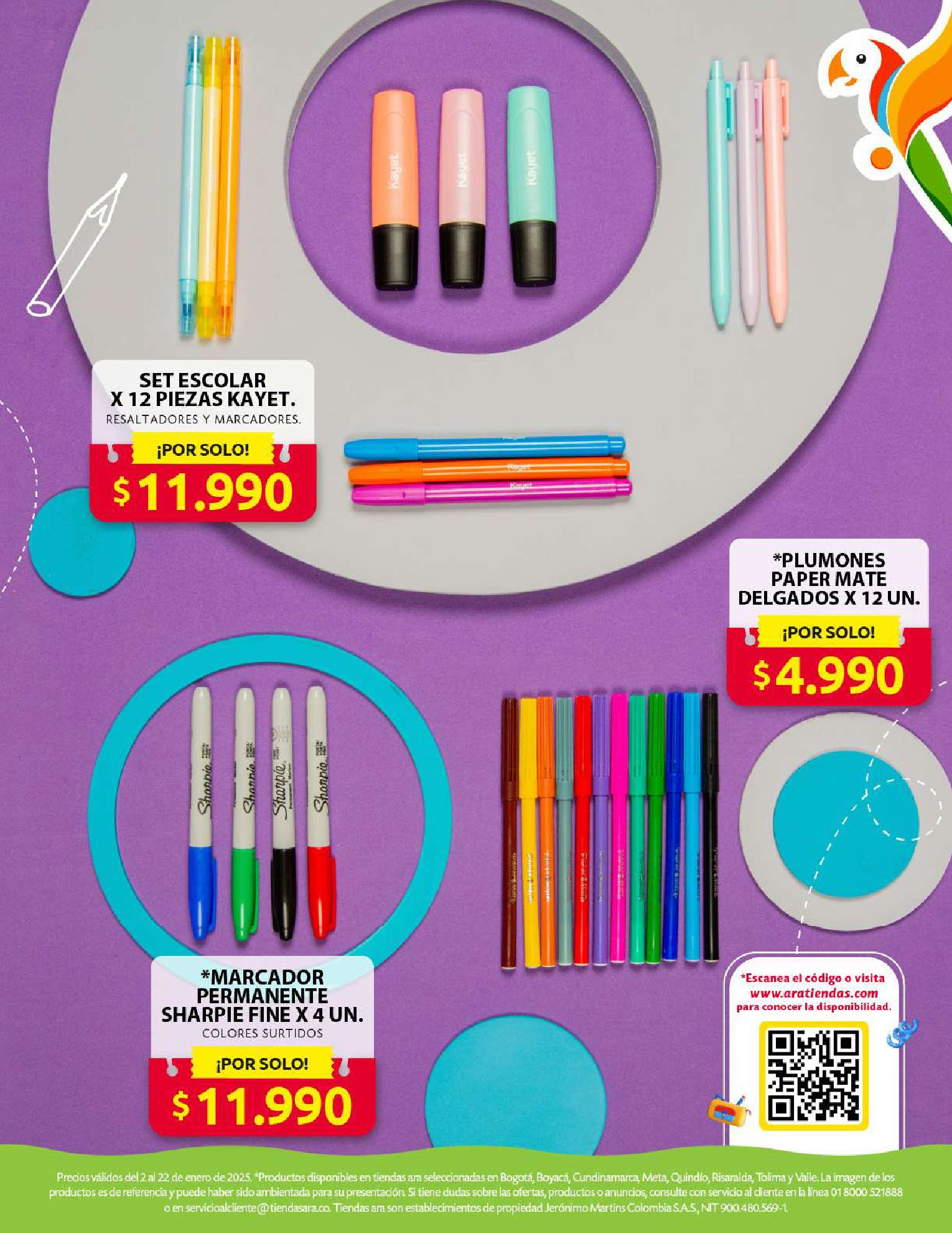 Ara stores Colombia Offers from 2 to 22 January 2025 Back to School Deals