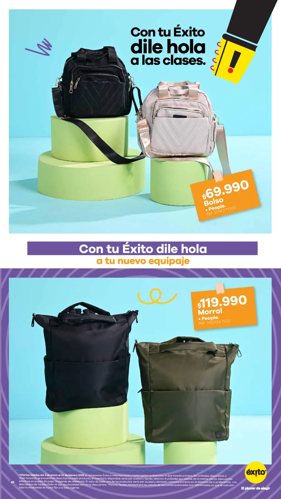 Page 42 dans Offres de la saison scolaire chez Éxito Colombie