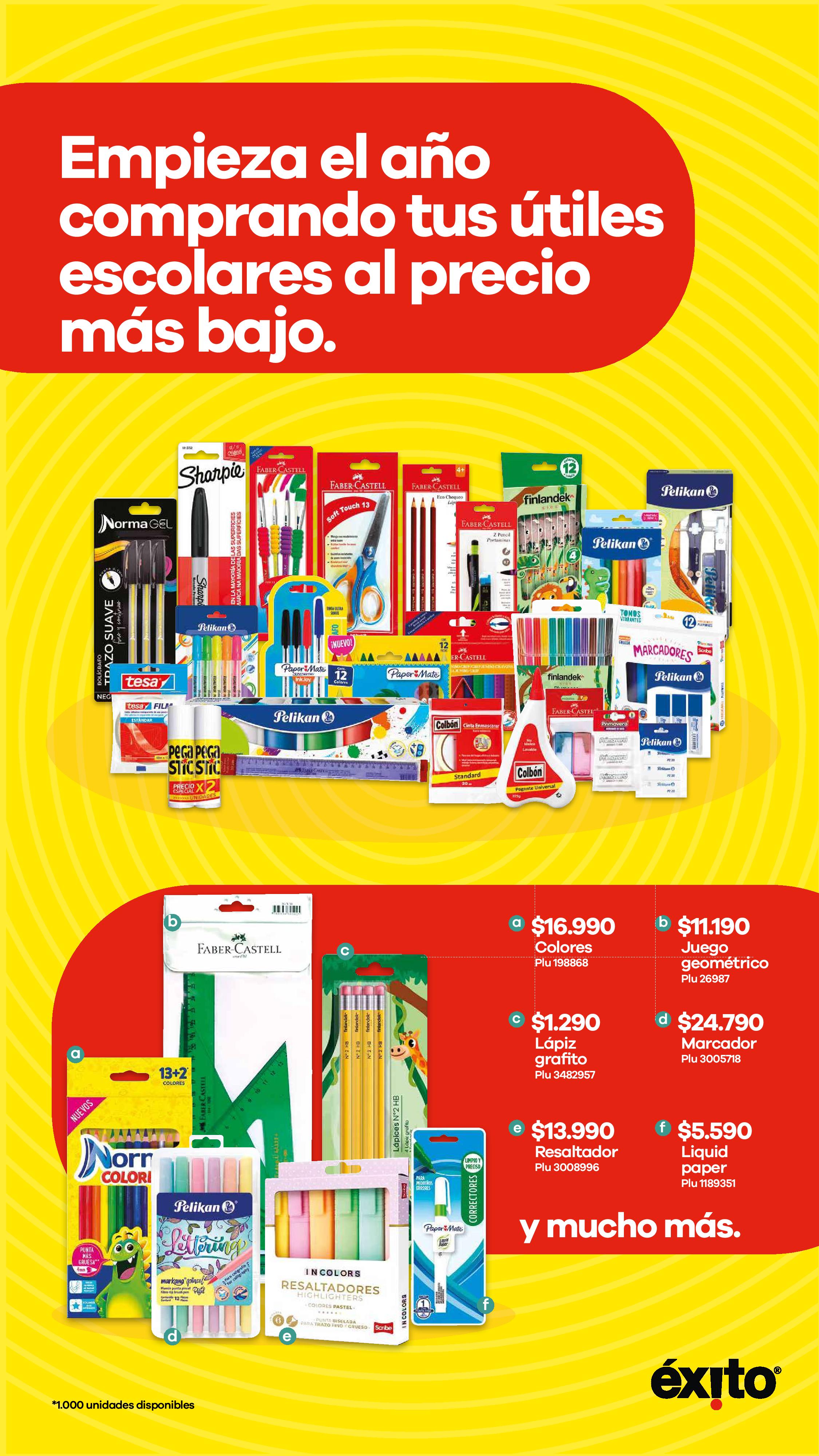 Éxito Colombia Offers from 3 January to 23 February 2025 SCHOOL SEASON Deals