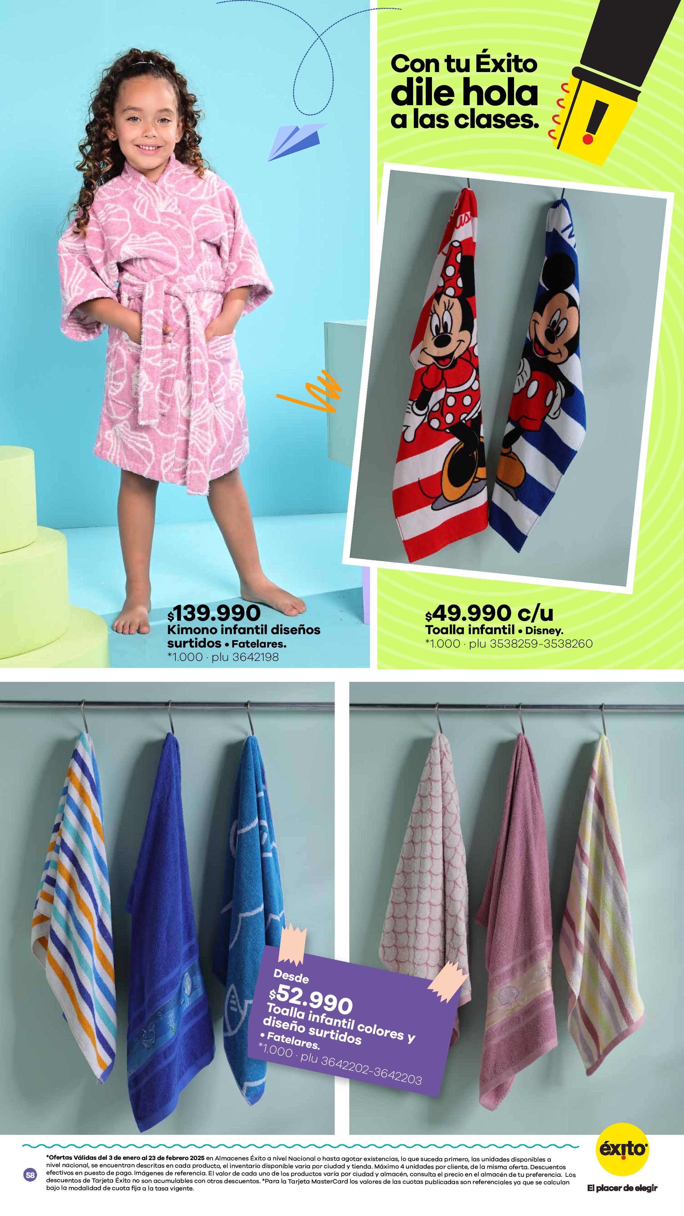 Éxito Colombia Offers from 3 January to 23 February 2025 SCHOOL SEASON Deals