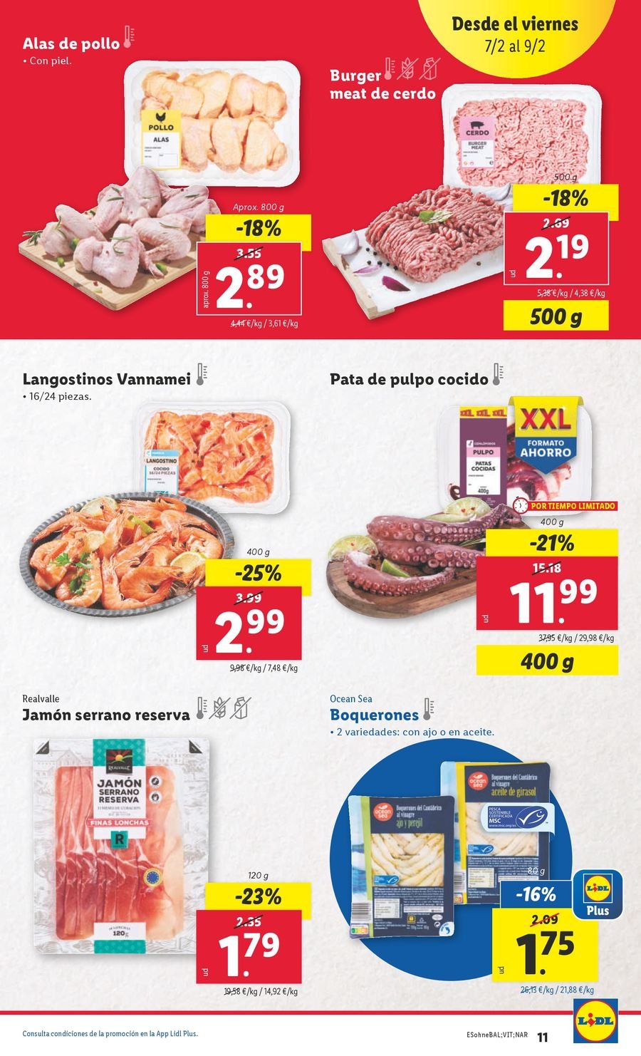 Ofertas de Lidl España de 3 a 9 febrero 2025 FOOD Ofertas