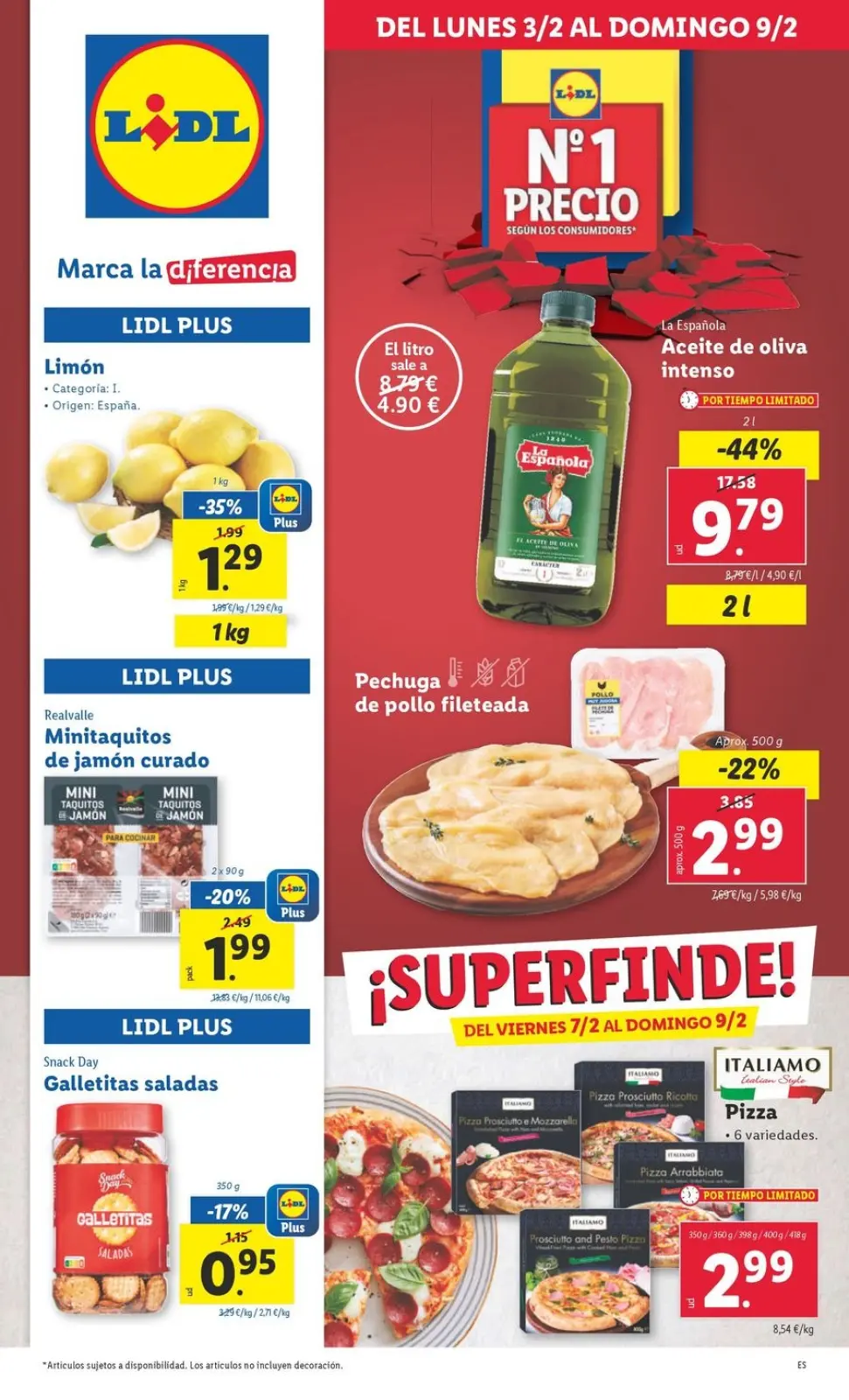 Page 1 dans Offres alimentaires chez Lidl Espagne