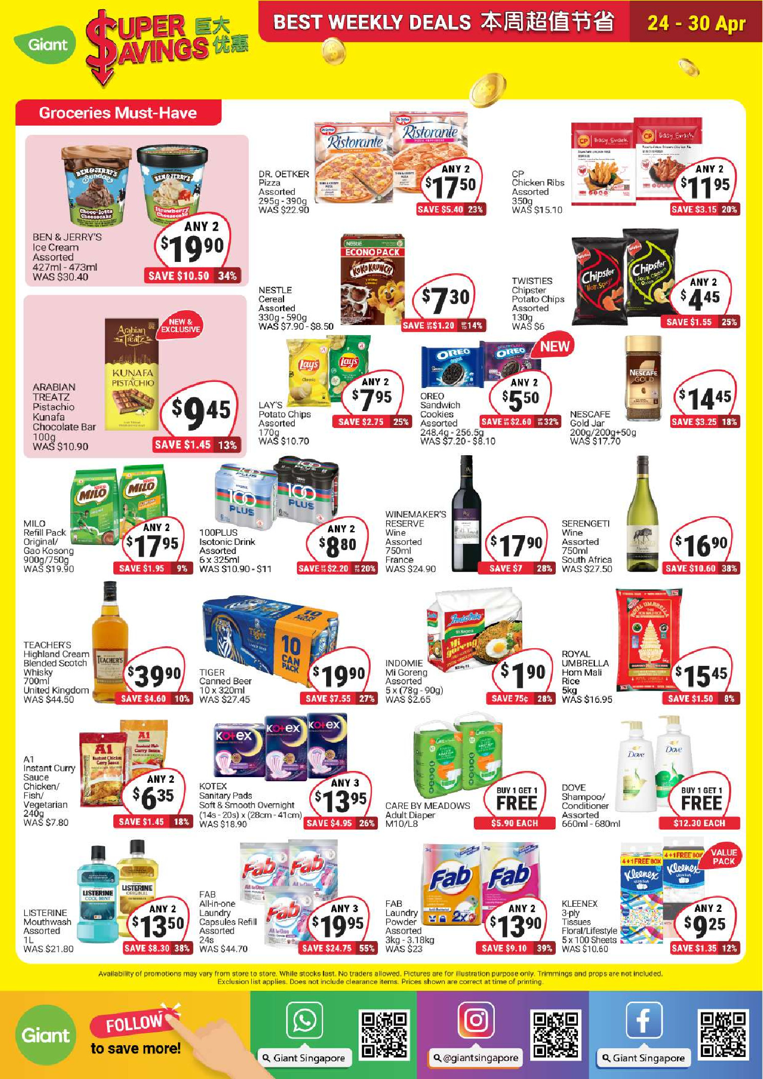 Giant Singapore Offers from 24 to 30 April 2025 Super Savings