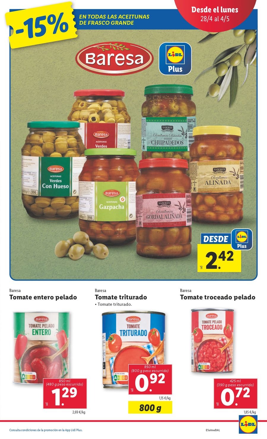 Lidl Spain Offers from 28 April to 4 May 2025 Weekly offers