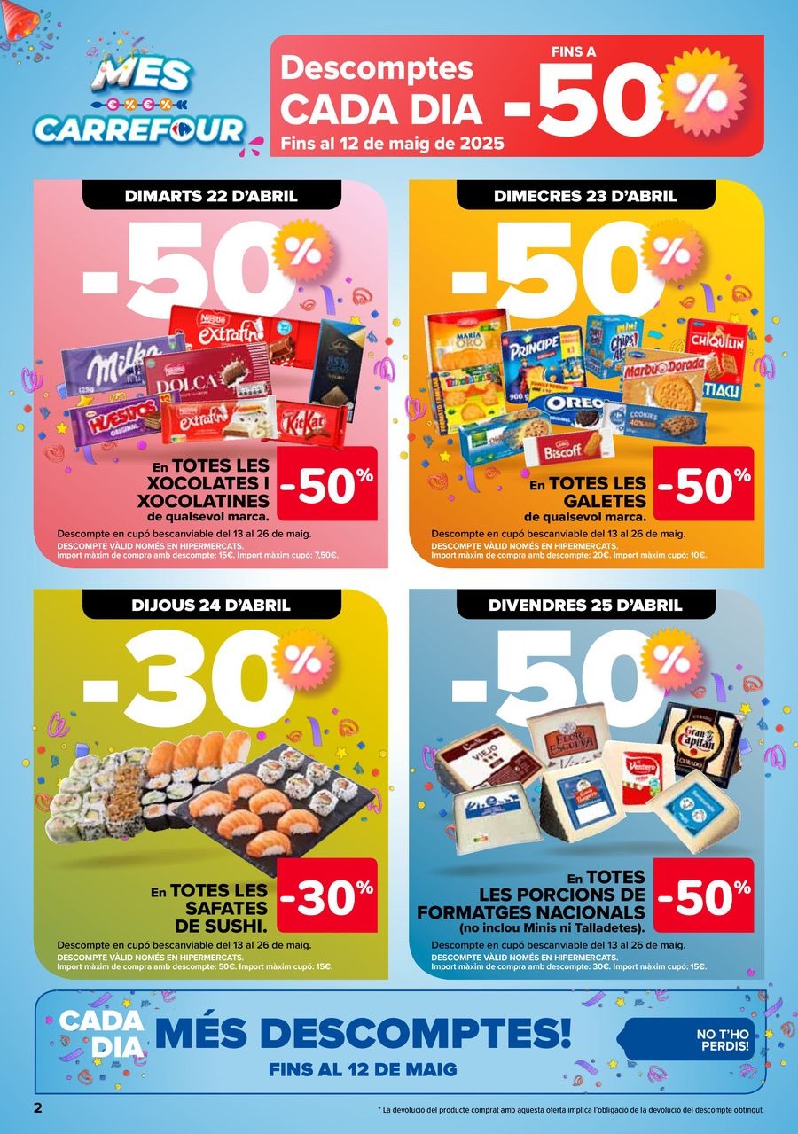 Carrefour Spain Offers from 22 April to 12 May 2025 3x2 + BARGAINS Offers