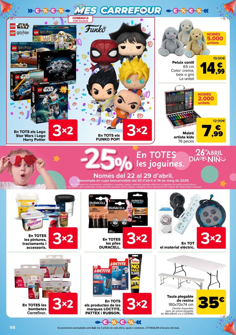 Carrefour Spain Offers from 22 April to 12 May 2025 3x2 + BARGAINS Offers