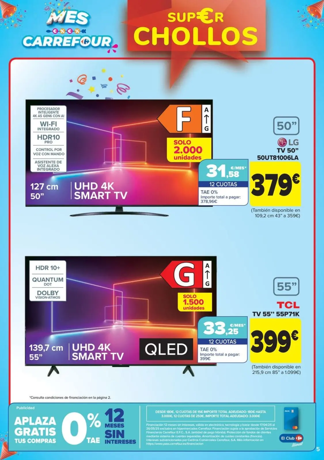 Página 5 en CHOLLOS NO ALIMENTACION en Carrefour España