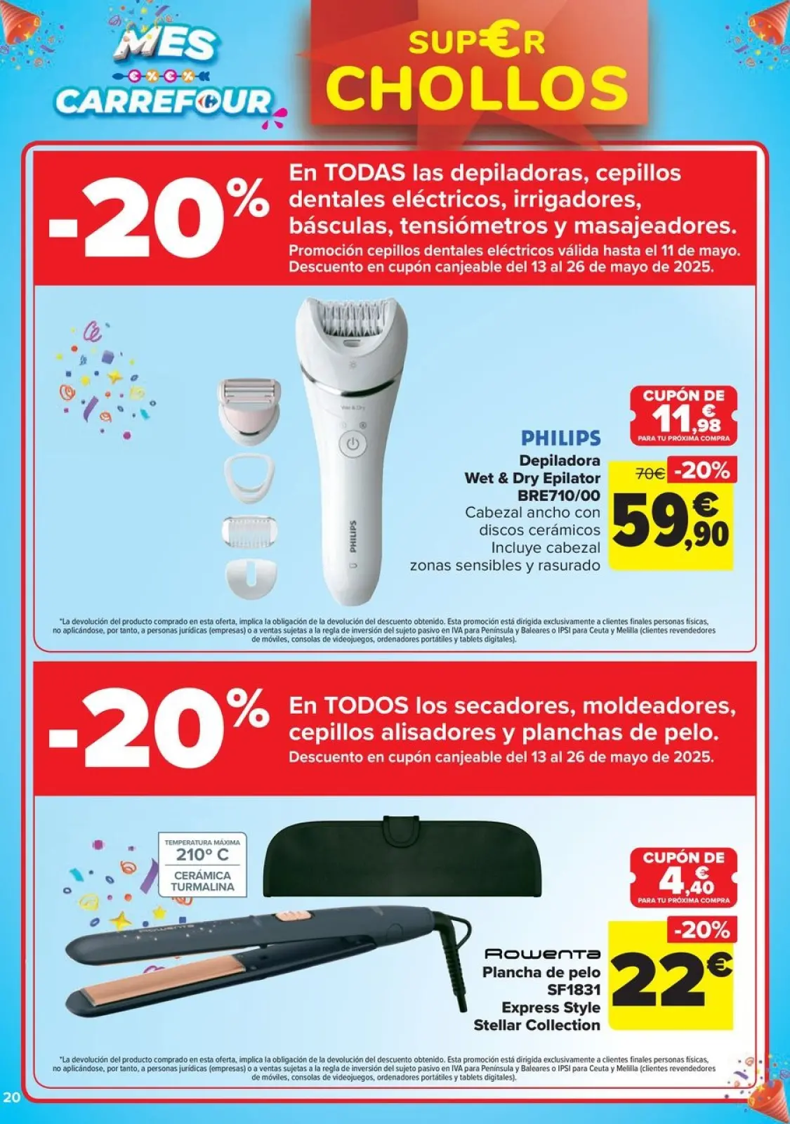 Página 20 en CHOLLOS NO ALIMENTACION en Carrefour España