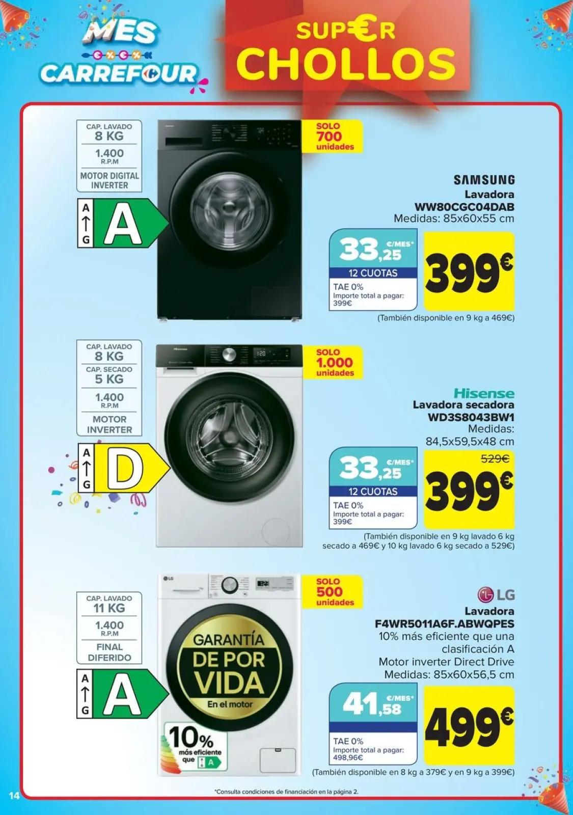 Página 14 en CHOLLOS NO ALIMENTACION en Carrefour España