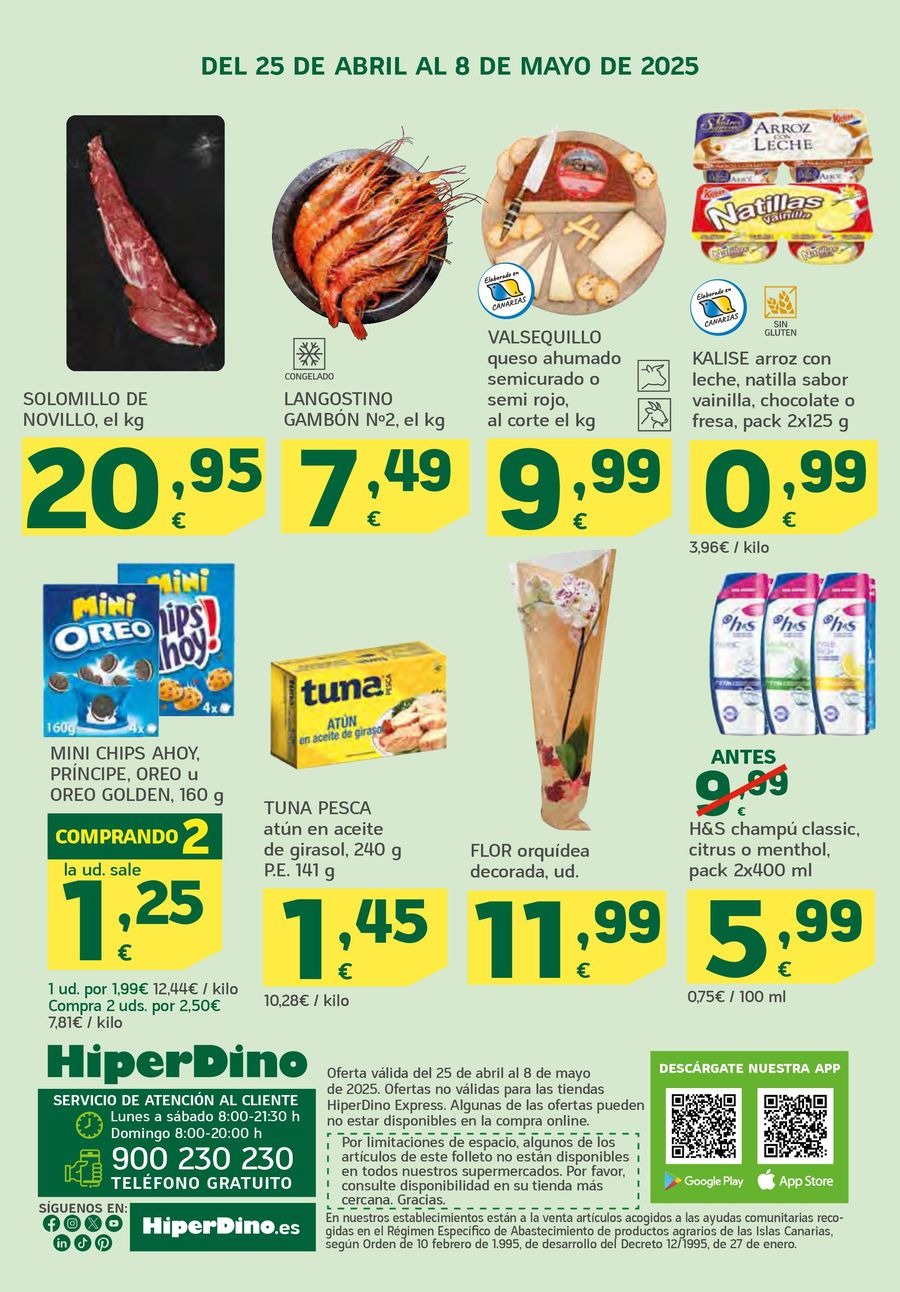 Ofertas de HiperDino España de 25 abril a 8 mayo 2025 Nuevas ofertas