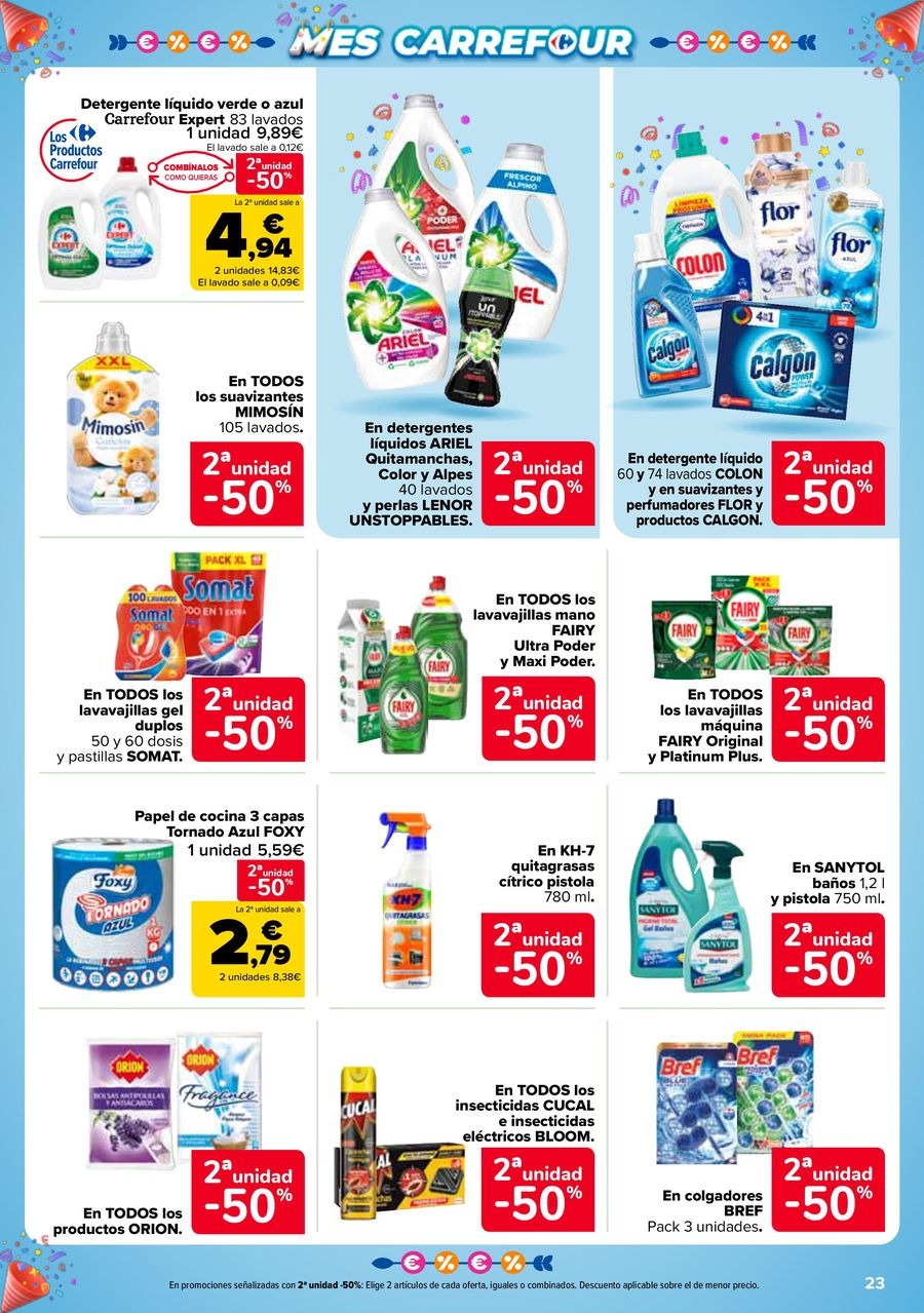 Carrefour Spain Offers from 13 to 26 May 2025 50% RETURN + 2ND UNIT AT -50%