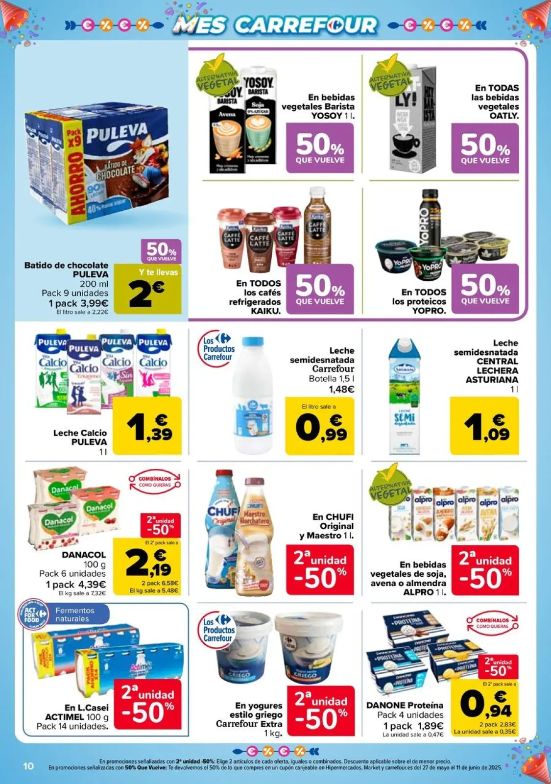 صفحة 10 ضمن 50% عائد + الوحدة الثانية. في -50% في كارفور إسبانيا