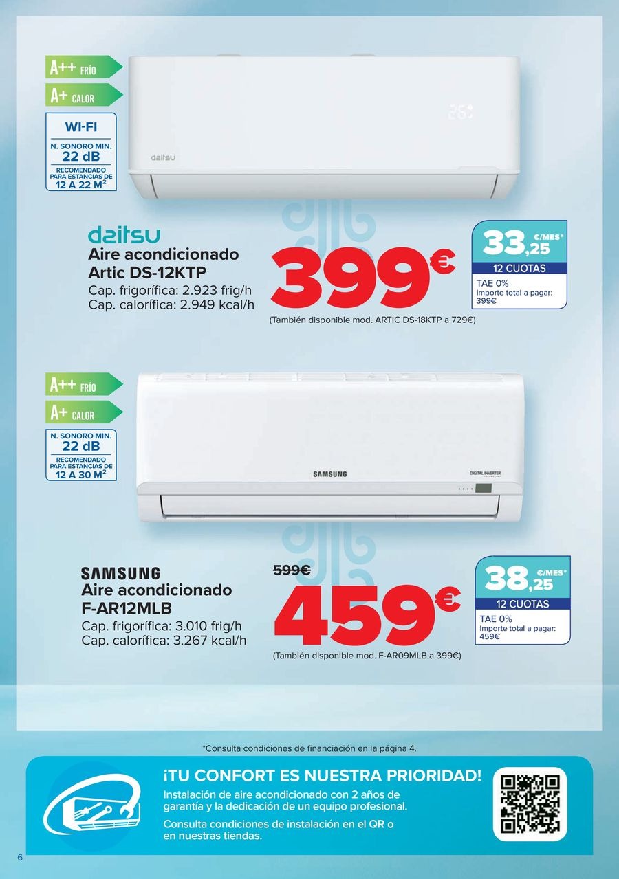Ofertas de Carrefour España de 29 abril a 19 mayo 2025 Ofeertas AIRE ACONDICIONADO - VENTILACIÓN