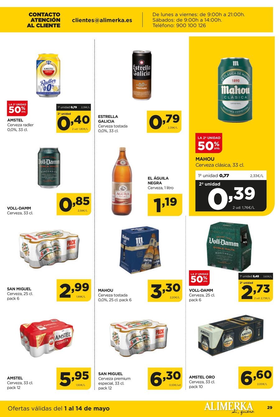 Ofertas de ‎Alimerka Supermercados‎ España de 1 a 14 mayo 2025 Quincenal Ofertas