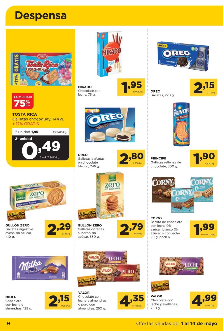Ofertas de ‎Alimerka Supermercados‎ España de 1 a 14 mayo 2025 Quincenal Ofertas